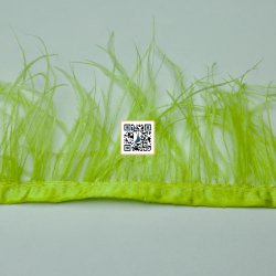 ريش للاقمشة النسائية ناعم خفيف (اخضر فاتح #2 )