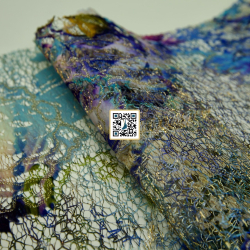 شبك مقصب مشجر - ٣ الوان - #٥٠٢ قماش نسائي للمناسبات (ازرق سماوي - بيبي بلو)