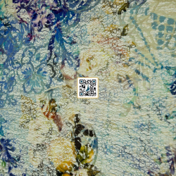 شبك مقصب مشجر - ٣ الوان - #٥٠٢ قماش نسائي للمناسبات (ازرق سماوي - بيبي بلو)