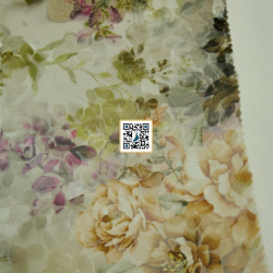 اورجنزا مقصب مشجر مع اوراق ورد بارزة - ٣ الوان - #٥٠٤ قماش نسائي للمناسبات (ذهبي)