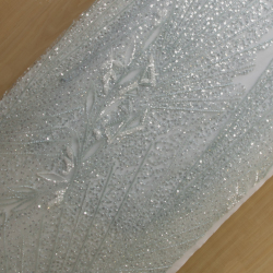 تل مطرز مع ترتر وخرز - ٤ لون #٢٠٢ قماش نسائي للمناسبات (ازرق فاتح) تل مطرز مع ترتر وخرز - ٤ لون #٢٠٢ قماش نسائي للمناسبات (ازرق فاتح)