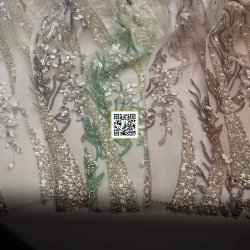 تل مطرز مع ترتر وخرز #٢١ - سهرات  تل مطرز مع ترتر وخرز #٢١ - سهرات