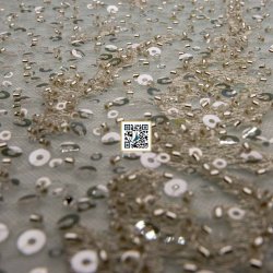 تل مطرز مع ترتر وخرز #٢٠ - قماش نسائي للمناسبات (ازرق سماوي - بيبي بلو) تل مطرز مع ترتر وخرز #٢٠ - قماش نسائي للمناسبات (ازرق سماوي - بيبي بلو)