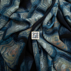 حرير ستان مموج مشجر - ٤ الوان - #٧٥ قماش نسائي خفيف  (لون #1)