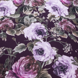 حرير ستان مشجر - ٤ الوان - #٦١ (بنفسجي فاتح)