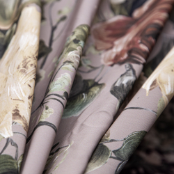 حرير ستان مشجر - ٤ الوان - #٦١ (سكري)