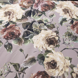 حرير ستان مشجر - ٤ الوان - #٦١ (سكري)