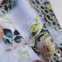 قطن مشجر - #٢٧  (ازرق فاتح)