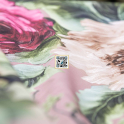 حرير ستان مشجر - ٤ الوان - #٦١ (وردي)