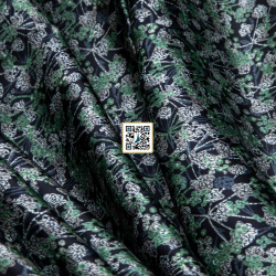 حرير ستان مشجر - ٤ الوان - #٦٠ (اخضر)