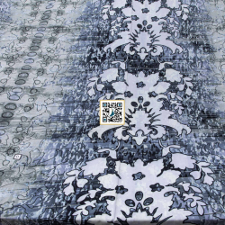 حرير ستان مشجر لونين - #٦٣ - (صرخه) (ازرق فاتح)