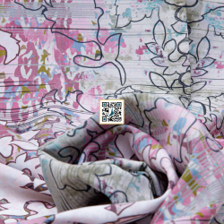 حرير ستان مشجر لونين - #٦٣ - (صرخه) (وردي)