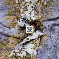 حرير ستان مشجر لونين - #٦٣ - (صرخه) (بنفسجي فاتح)