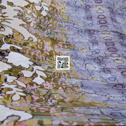 حرير ستان مشجر لونين - #٦٣ - (صرخه) (بنفسجي فاتح)