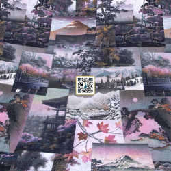 حرير ستان مشجر  - (خيال) (وردي) حرير ستان مشجر  - (خيال) (وردي)